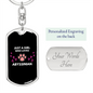 Girl Loves Abyssinian Cat Keychain Stainless Steel or 18k Gold Dog Tag Keyring-Express Your Love Gifts