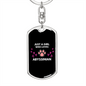 Girl Loves Abyssinian Cat Keychain Stainless Steel or 18k Gold Dog Tag Keyring-Express Your Love Gifts