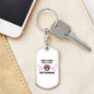 Girl Loves Abyssinian Cat Keychain Stainless Steel or 18k Gold Dog Tag Keyring-Express Your Love Gifts