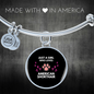 Girl Loves American Shorthair Cat Bracelet Stainless Steel or 18k Gold Circle Bangle-Express Your Love Gifts