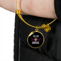 Girl Loves American Shorthair Cat Bracelet Stainless Steel or 18k Gold Circle Bangle-Express Your Love Gifts