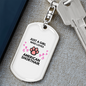 Girl Loves American Shorthair Cat Keychain Stainless Steel or 18k Gold Dog Tag Keyring-Express Your Love Gifts