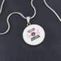 Girl loves American Shorthair Cat White Circle Necklace Stainless Steel or 18k Gold 18-22-Express Your Love Gifts