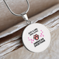 Girl loves American Shorthair Cat White Circle Necklace Stainless Steel or 18k Gold 18-22-Express Your Love Gifts
