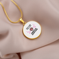 Girl loves American Shorthair Cat White Circle Necklace Stainless Steel or 18k Gold 18-22-Express Your Love Gifts