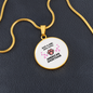 Girl loves American Shorthair Cat White Circle Necklace Stainless Steel or 18k Gold 18-22-Express Your Love Gifts