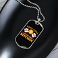 Girl Loves Bitcoin Crypto Necklace Stainless Steel or 18k Gold Dog Tag 24" Chain-Express Your Love Gifts