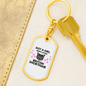 Girl Loves British Cat Shorthair Keychain Stainless Steel or 18k Gold Dog Tag Keyring-Express Your Love Gifts