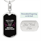 Girl Loves British Shorthair Cat Keychain Stainless Steel or 18k Gold Dog Tag Keyring-Express Your Love Gifts
