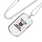 Girl Loves British Shorthair Cat Necklace Stainless Steel or 18k Gold Dog Tag 24" Chain-Express Your Love Gifts