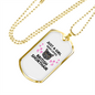 Girl Loves British Shorthair Cat Necklace Stainless Steel or 18k Gold Dog Tag 24" Chain-Express Your Love Gifts