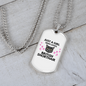 Girl Loves British Shorthair Cat Necklace Stainless Steel or 18k Gold Dog Tag 24" Chain-Express Your Love Gifts