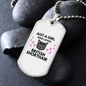 Girl Loves British Shorthair Cat Necklace Stainless Steel or 18k Gold Dog Tag 24" Chain-Express Your Love Gifts