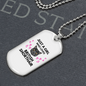 Girl Loves British Shorthair Cat Necklace Stainless Steel or 18k Gold Dog Tag 24" Chain-Express Your Love Gifts