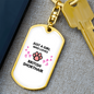 Girl Loves British Shorthair Cat Paw White Keychain Stainless Steel or 18k Gold Dog Tag Keyring-Express Your Love Gifts