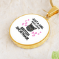 Girl Loves British Shorthair Cat White Circle Necklace Stainless Steel or 18k Gold 18-22-Express Your Love Gifts