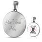Girl Loves British Shorthair Cat White Circle Necklace Stainless Steel or 18k Gold 18-22-Express Your Love Gifts