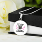 Girl Loves British Shorthair Cat White Circle Necklace Stainless Steel or 18k Gold 18-22-Express Your Love Gifts