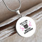 Girl Loves British Shorthair Cat White Circle Necklace Stainless Steel or 18k Gold 18-22-Express Your Love Gifts