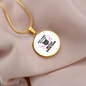 Girl Loves British Shorthair Cat White Circle Necklace Stainless Steel or 18k Gold 18-22-Express Your Love Gifts
