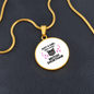 Girl Loves British Shorthair Cat White Circle Necklace Stainless Steel or 18k Gold 18-22-Express Your Love Gifts