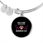 Girl Loves Burmese Cat Bracelet Stainless Steel or 18k Gold Circle Bangle-Express Your Love Gifts