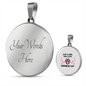 Girl Loves Burmese Cat Circle Necklace Stainless Steel or 18k Gold 18-22-Express Your Love Gifts