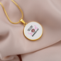Girl Loves Burmese Cat Circle Necklace Stainless Steel or 18k Gold 18-22-Express Your Love Gifts