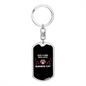 Girl Loves Burmese Cat Keychain Stainless Steel or 18k Gold Dog Tag Keyring-Express Your Love Gifts