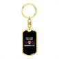 Girl Loves Burmese Cat Keychain Stainless Steel or 18k Gold Dog Tag Keyring-Express Your Love Gifts