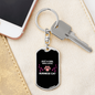 Girl Loves Burmese Cat Keychain Stainless Steel or 18k Gold Dog Tag Keyring-Express Your Love Gifts