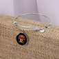 Girl Loves Cat And Math Bracelet Stainless Steel or 18k Gold Circle Bangle-Express Your Love Gifts