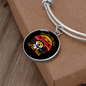 Girl Loves Cat And Math Bracelet Stainless Steel or 18k Gold Circle Bangle-Express Your Love Gifts