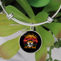 Girl Loves Cat And Math Bracelet Stainless Steel or 18k Gold Circle Bangle-Express Your Love Gifts