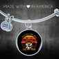 Girl Loves Cat And Math Bracelet Stainless Steel or 18k Gold Circle Bangle-Express Your Love Gifts