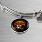 Girl Loves Cat And Math Bracelet Stainless Steel or 18k Gold Circle Bangle-Express Your Love Gifts