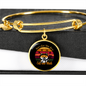 Girl Loves Cat And Math Bracelet Stainless Steel or 18k Gold Circle Bangle-Express Your Love Gifts