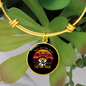 Girl Loves Cat And Math Bracelet Stainless Steel or 18k Gold Circle Bangle-Express Your Love Gifts