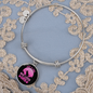 Girl Loves Cat Pink Bracelet Stainless Steel or 18k Gold Circle Bangle-Express Your Love Gifts