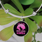 Girl Loves Cat Pink Bracelet Stainless Steel or 18k Gold Circle Bangle-Express Your Love Gifts