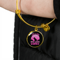 Girl Loves Cat Pink Bracelet Stainless Steel or 18k Gold Circle Bangle-Express Your Love Gifts