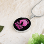Girl Loves Cat Pink Circle Necklace Stainless Steel or 18k Gold 18-22"-Express Your Love Gifts