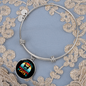 Girl Loves Cats Bracelet Stainless Steel or 18k Gold Circle Bangle-Express Your Love Gifts