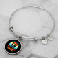 Girl Loves Cats Bracelet Stainless Steel or 18k Gold Circle Bangle-Express Your Love Gifts