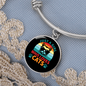 Girl Loves Cats Bracelet Stainless Steel or 18k Gold Circle Bangle-Express Your Love Gifts