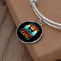 Girl Loves Cats Bracelet Stainless Steel or 18k Gold Circle Bangle-Express Your Love Gifts