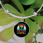 Girl Loves Cats Bracelet Stainless Steel or 18k Gold Circle Bangle-Express Your Love Gifts