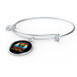 Girl Loves Cats Bracelet Stainless Steel or 18k Gold Circle Bangle-Express Your Love Gifts