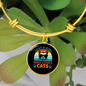 Girl Loves Cats Bracelet Stainless Steel or 18k Gold Circle Bangle-Express Your Love Gifts