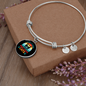 Girl Loves Cats Bracelet Stainless Steel or 18k Gold Circle Bangle-Express Your Love Gifts